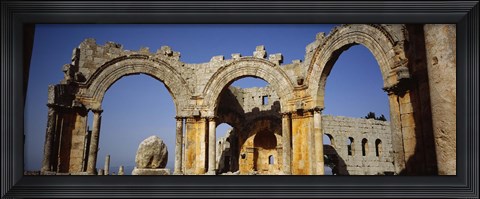 Framed Old ruins of a church, St. Simeon Church, Aleppo, Syria Print