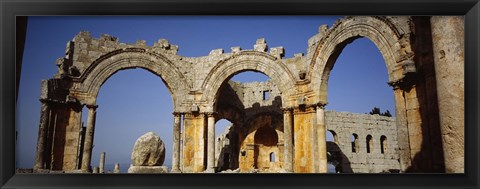 Framed Old ruins of a church, St. Simeon Church, Aleppo, Syria Print