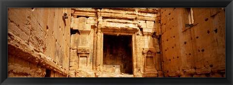 Framed Interiors of Cella the hollies part of a temple, Palmyra, Syria Print