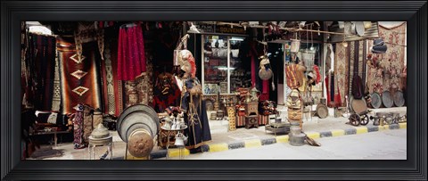 Framed Group of objects in a market, Palmyra, Syria Print