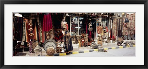 Framed Group of objects in a market, Palmyra, Syria Print