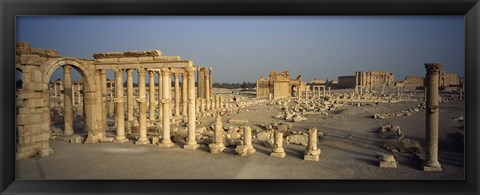 Framed Old ruins of a temple, Temple Of Bel, Palmyra, Syria Print