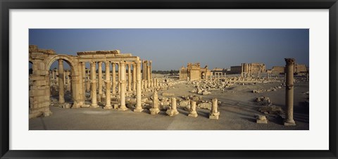 Framed Old ruins of a temple, Temple Of Bel, Palmyra, Syria Print