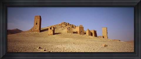 Framed Ancient tombs on a landscape, Palmyra, Syria Print