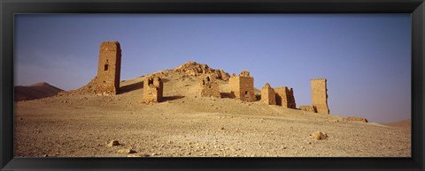 Framed Ancient tombs on a landscape, Palmyra, Syria Print