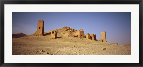 Framed Ancient tombs on a landscape, Palmyra, Syria Print