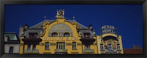 Framed High section view of a hotel, Grand Hotel Europa, Prague, Czech Republic Print