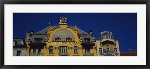 Framed High section view of a hotel, Grand Hotel Europa, Prague, Czech Republic Print