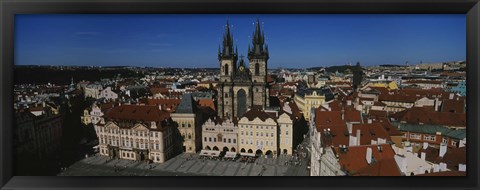 Framed High angle view of a cityscape, Prague Old Town Square, Old Town, Prague, Czech Republic Print