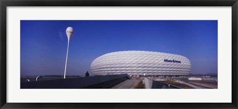 Framed Soccer stadium in a city, Allianz Arena, Munich, Bavaria, Germany Print