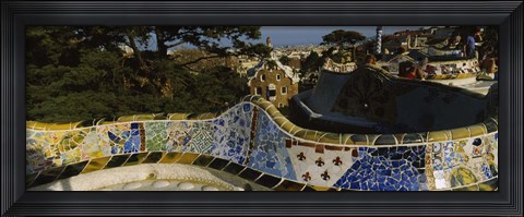 Framed Parc Guell, Barcelona, Catalonia, Spain Print