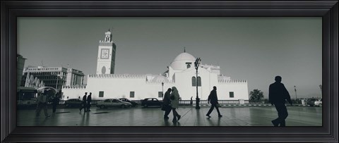 Framed Cars parked in front of a mosque, Jamaa-El-Jedid, Algiers, Algeria Print
