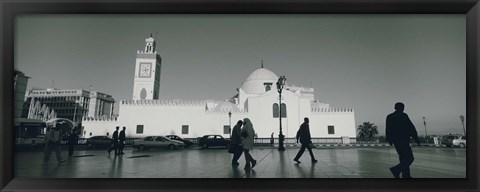 Framed Cars parked in front of a mosque, Jamaa-El-Jedid, Algiers, Algeria Print