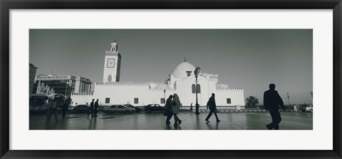 Framed Cars parked in front of a mosque, Jamaa-El-Jedid, Algiers, Algeria Print