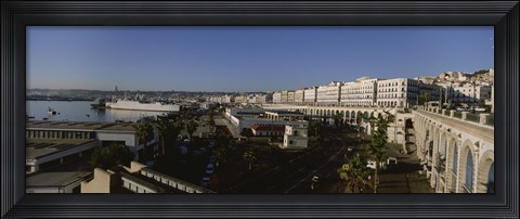 Framed High angle view of a city, Algiers, Algeria Print