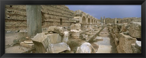 Framed Ruins of ancient Roman city, Leptis Magna, Libya Print