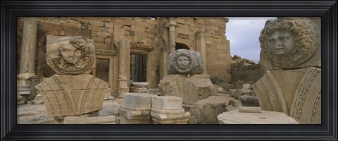 Framed Statues in Leptis Magna, Libya Print