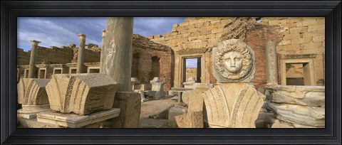 Framed Old ruins, Leptis Magna, Libya Print