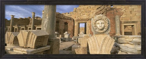 Framed Old ruins, Leptis Magna, Libya Print