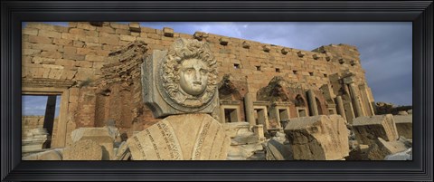 Framed Statue in an old ruined building, Leptis Magna, Libya Print