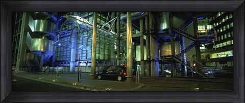 Framed Car in front of an office building, Lloyds Of London, London, England Print
