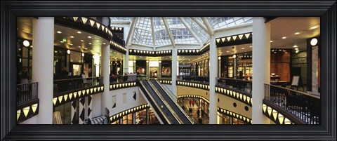 Framed Interiors of a pei pasage, Friedrichstadt-Passagen Quartier 206, Berlin, Germany Print