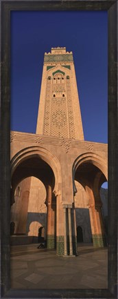 Framed Low angle view of the tower of a mosque, Hassan II Mosque, Casablanca, Morocco Print