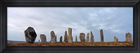 Framed Rocks on a landscape, Callanish Standing Stones, Lewis, Outer Hebrides, Scotland Print