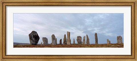 Framed Rocks on a landscape, Callanish Standing Stones, Lewis, Outer Hebrides, Scotland Print