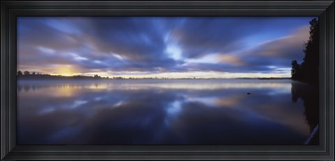 Framed Panoramic view of a river, Vuoksi River, Imatra, Finland Print