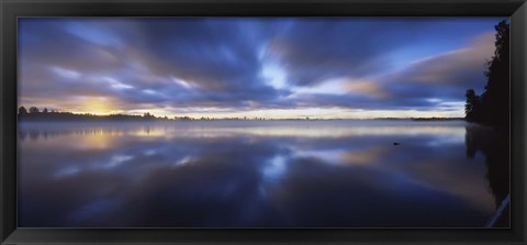 Framed Panoramic view of a river, Vuoksi River, Imatra, Finland Print