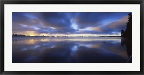 Framed Panoramic view of a river, Vuoksi River, Imatra, Finland Print