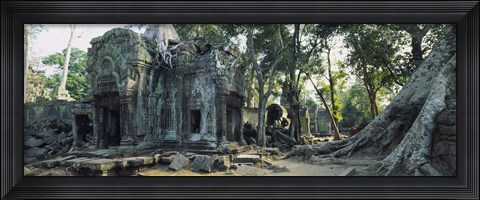 Framed Old ruins of a building, Angkor Wat, Cambodia Print