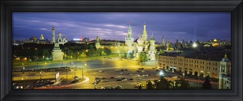Framed High angle view of a town square, Red Square, Moscow, Russia Print