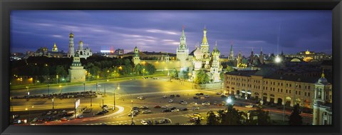 Framed High angle view of a town square, Red Square, Moscow, Russia Print