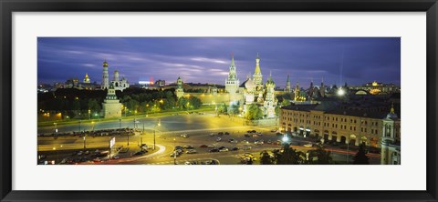 Framed High angle view of a town square, Red Square, Moscow, Russia Print