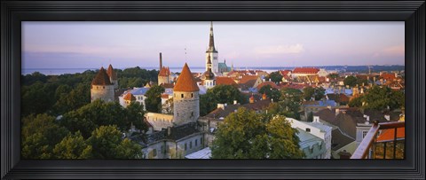Framed High angle view of a city, Tallinn, Estonia Print