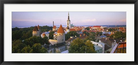 Framed High angle view of a city, Tallinn, Estonia Print