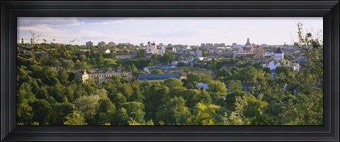 Framed High angle view of a city, Vilnius, Trakai, Lithuania Print