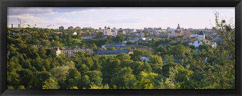 Framed High angle view of a city, Vilnius, Trakai, Lithuania Print