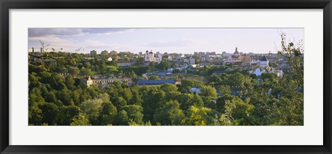 Framed High angle view of a city, Vilnius, Trakai, Lithuania Print