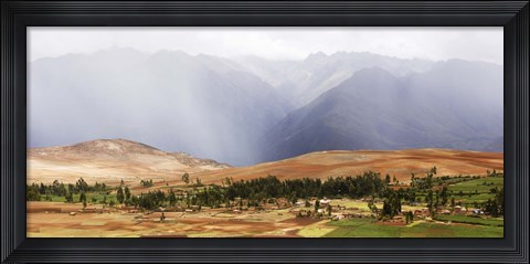 Framed Clouds over mountains, Andes Mountains, Urubamba Valley, Cuzco, Peru Print