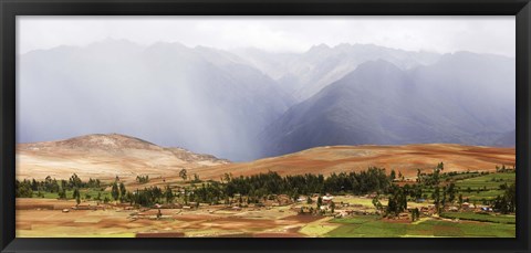 Framed Clouds over mountains, Andes Mountains, Urubamba Valley, Cuzco, Peru Print