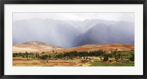 Framed Clouds over mountains, Andes Mountains, Urubamba Valley, Cuzco, Peru Print