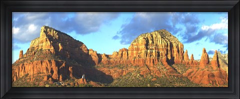 Framed Chapel on rock formations, Chapel Of The Holy Cross, Sedona, Arizona, USA Print