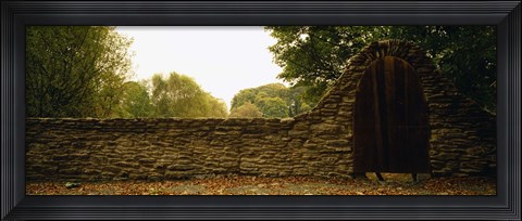 Framed Close-up of a stone wall, County Kilkenny, Republic Of Ireland Print
