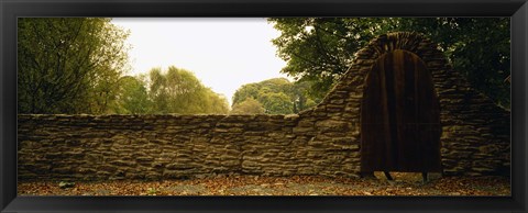 Framed Close-up of a stone wall, County Kilkenny, Republic Of Ireland Print