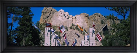 Framed Statues on a mountain, Mt Rushmore, Mt Rushmore National Memorial, South Dakota, USA Print