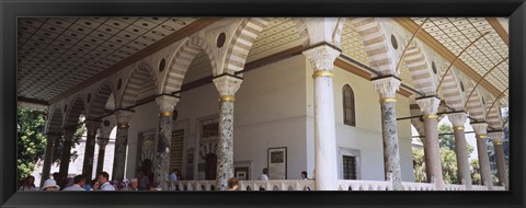 Framed Group of people in front of a chamber, Topkapi Palace, Istanbul, Turkey Print