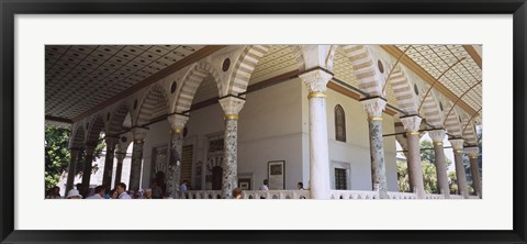 Framed Group of people in front of a chamber, Topkapi Palace, Istanbul, Turkey Print